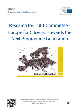 Research for CULT Committee – Europe for Citizens: New Programme Implementation – First Experiences