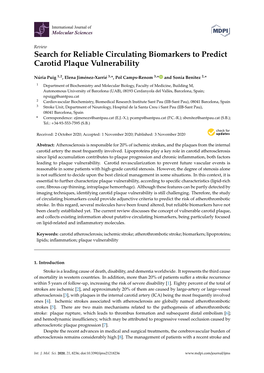 Search for Reliable Circulating Biomarkers to Predict Carotid Plaque Vulnerability