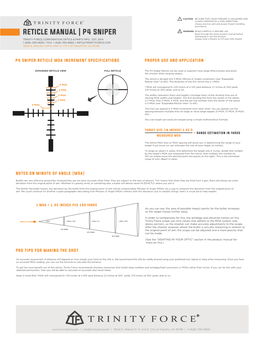 RETICLE MANUAL | P4 SNIPER Attempting to Use This Product