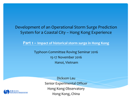 Impact of Historical Storm Surge in Hong Kong