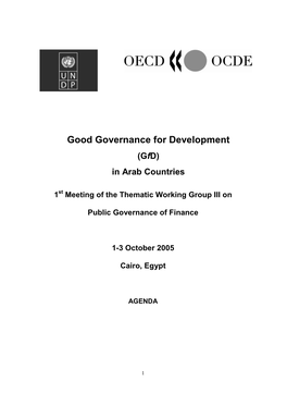 Good Governance for Development (Gfd) in Arab Countries