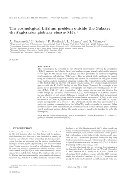 The Cosmological Lithium Problem Outside the Galaxy: the Sagittarius Globular Cluster M54 !