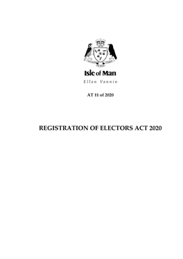 Registration of Electors Act 2020