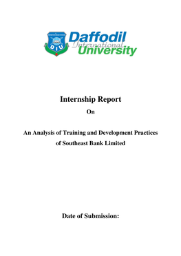 Internship Report On