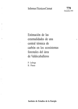 Estimación De Las Externalidades De Una Central Térmica De Carbón En Los Ecosistemas Forestales Del Área De Valdecaballeros