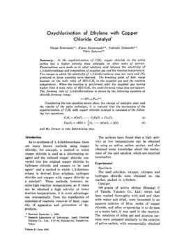 Oxychlorination of Ethylene with Copper Chloride Catalyst*