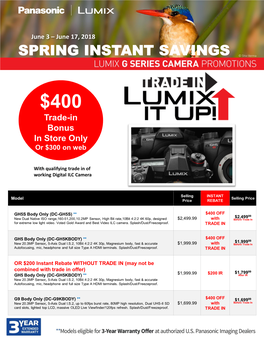 Spring Instant Savings