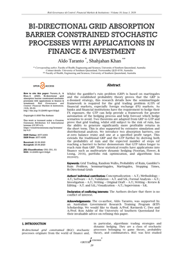 Bi-Directional Grid Absorption Barrier Constrained Stochastic Processes with Applications in Finance & Investment