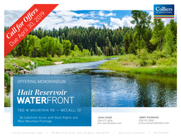 Hait Reservoir WATERFRONT TBD W MOUNTAIN RD — MCCALL, ID