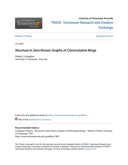 Structure in Zero-Divisor Graphs of Commutative Rings