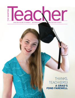 Thanks, Teach (Ers) a Grad’S Fond Farewell