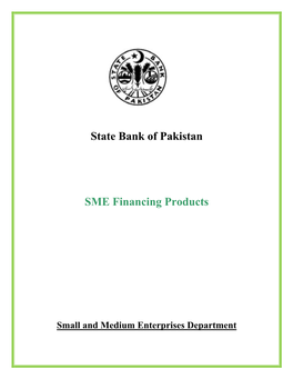 State Bank of Pakistan SME Financing Products