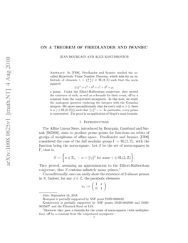 On a Theorem of Friedlander and Iwaniec