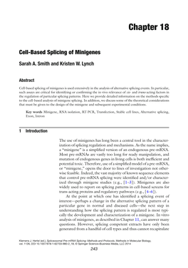 Cell-Based Splicing of Minigenes