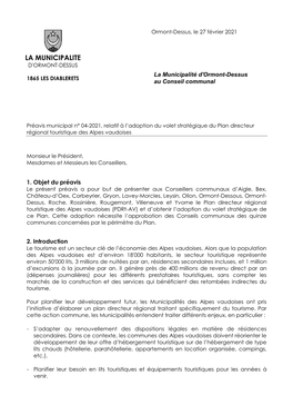 N°04-2021, Relatif À L'adoption Du Volet