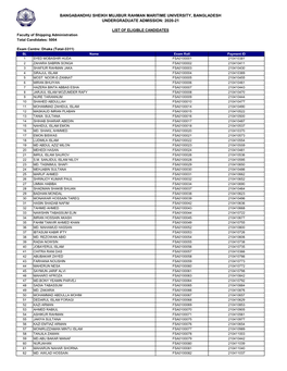 Bangabandhu Sheikh Mujibur Rahman Maritime University, Bangladesh Undergraduate Admission: 2020-21