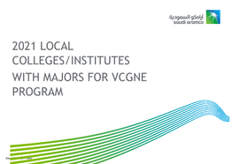 2021 Local Colleges/Institutes with Majors for Vcgne Program