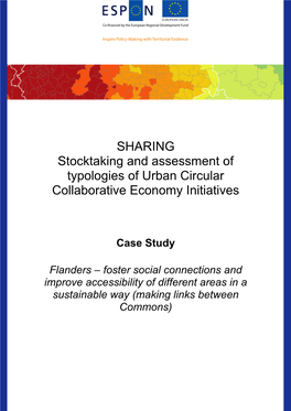 Flanders – Foster Social Connections and Improve Accessibility of Different Areas in a Sustainable Way (Making Links Between Commons)