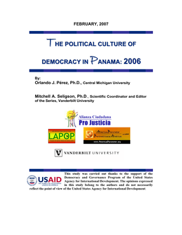 The Political Culture of Democracy in Panama: 2006