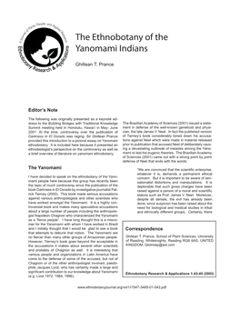 The Ethnobotany of the Yanomami Indians