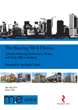 TR2015/016 the Housing We'd Choose. a Study of Housing