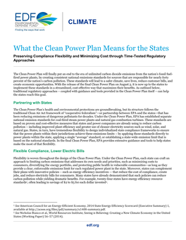 What the Clean Power Plan Means for the States [PDF]
