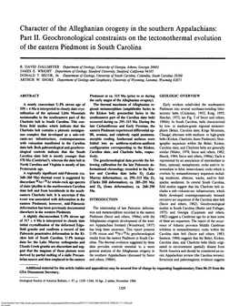Character of the Alleghanian Orogeny in the Southern Appalachians: Part II