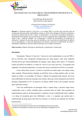 Um Fenômeno Pós-Rupaul‟S Drag Race
