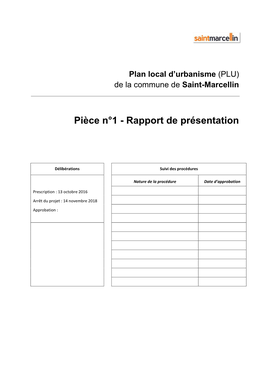 Pièce N°1 - Rapport De Présentation