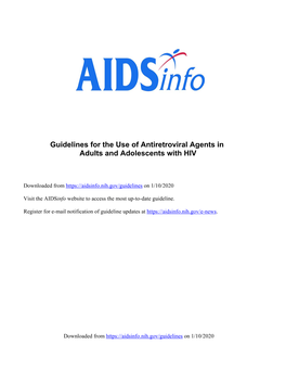 HIV/AIDS Guidelines