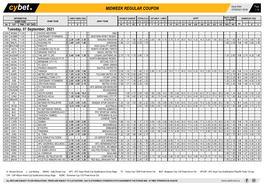 Midweek Regular Coupon 07/09/2021 09:58 1 / 6