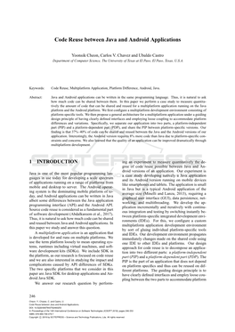 Code Reuse Between Java and Android Applications