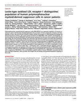 Suppressor Cells in Cancer Patients Polymorphonuclear Myeloid