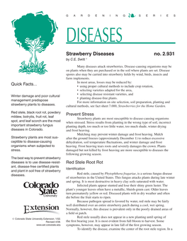 DISEASES Strawberry Diseases No