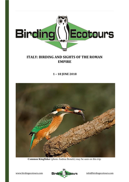 Italy: Birding and Sights of the Roman Empire