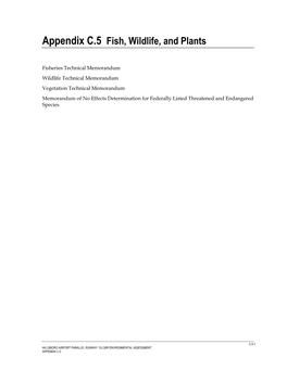 Appendix C.5 Fish, Wildlife, and Plants