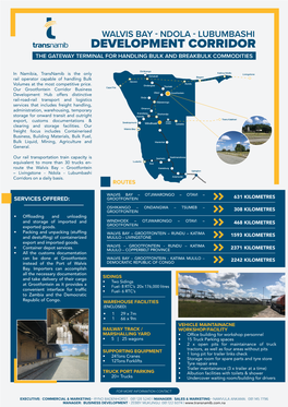 Walvis Bay - Ndola - Lubumbashi Development Corridor the Gateway Terminal for Handling Bulk and Breakbulk Commodities