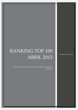 Ranking Top 100 Abril 2013