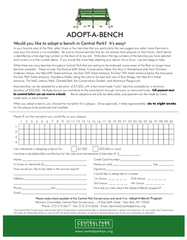 Adopt a Bench