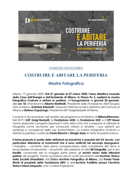 Costruire E Abitare La Periferia