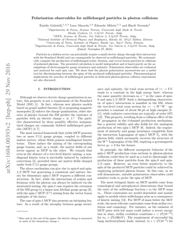 Polarization Observables for Millicharged Particles in Photon Collisions