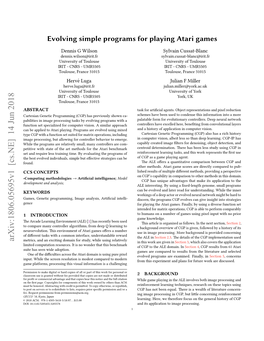 Evolving Simple Programs for Playing Atari Games