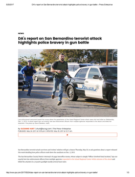 DA's Report on San Bernardino Terrorist Attack Highlights Police