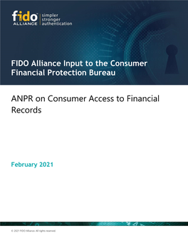 ANPR on Consumer Access to Financial Records