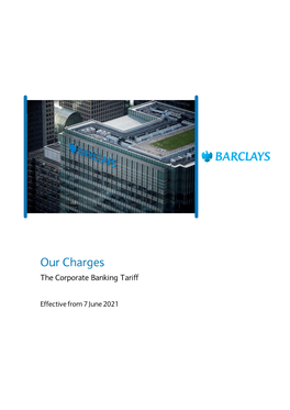 Corporate Banking Tariff