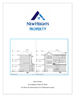 Sale of Project the Cottages at West 18Th Street 915 West