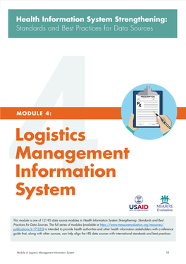 MODULE 4: Logistics Management Information System