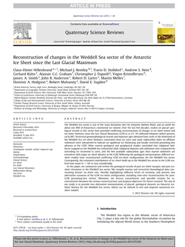 Reconstruction of Changes in the Weddell Sea Sector of the Antarctic Ice Sheet Since the Last Glacial Maximum