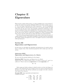 Chapter E Eigenvalues