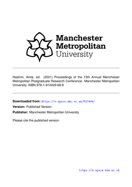 (2021) Proceedings of the 13Th Annual Manchester Metropolitan Postgraduate Research Conference